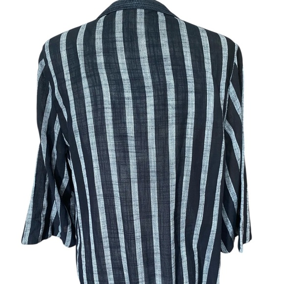 Soft Surroundings Striped 100% Moroccan Topper Duster Size XL Boho Coverup Tunic - Picture 5 of 10